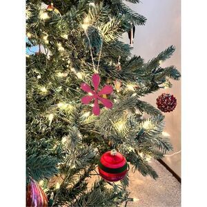NEW ROOST Multicolor Laser Cut Wood Ornaments Set of 6